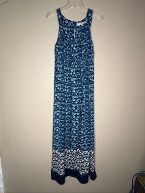Max Studio Blue Abstract Print Sleeveless Maxi Dress Women's Size Large-195